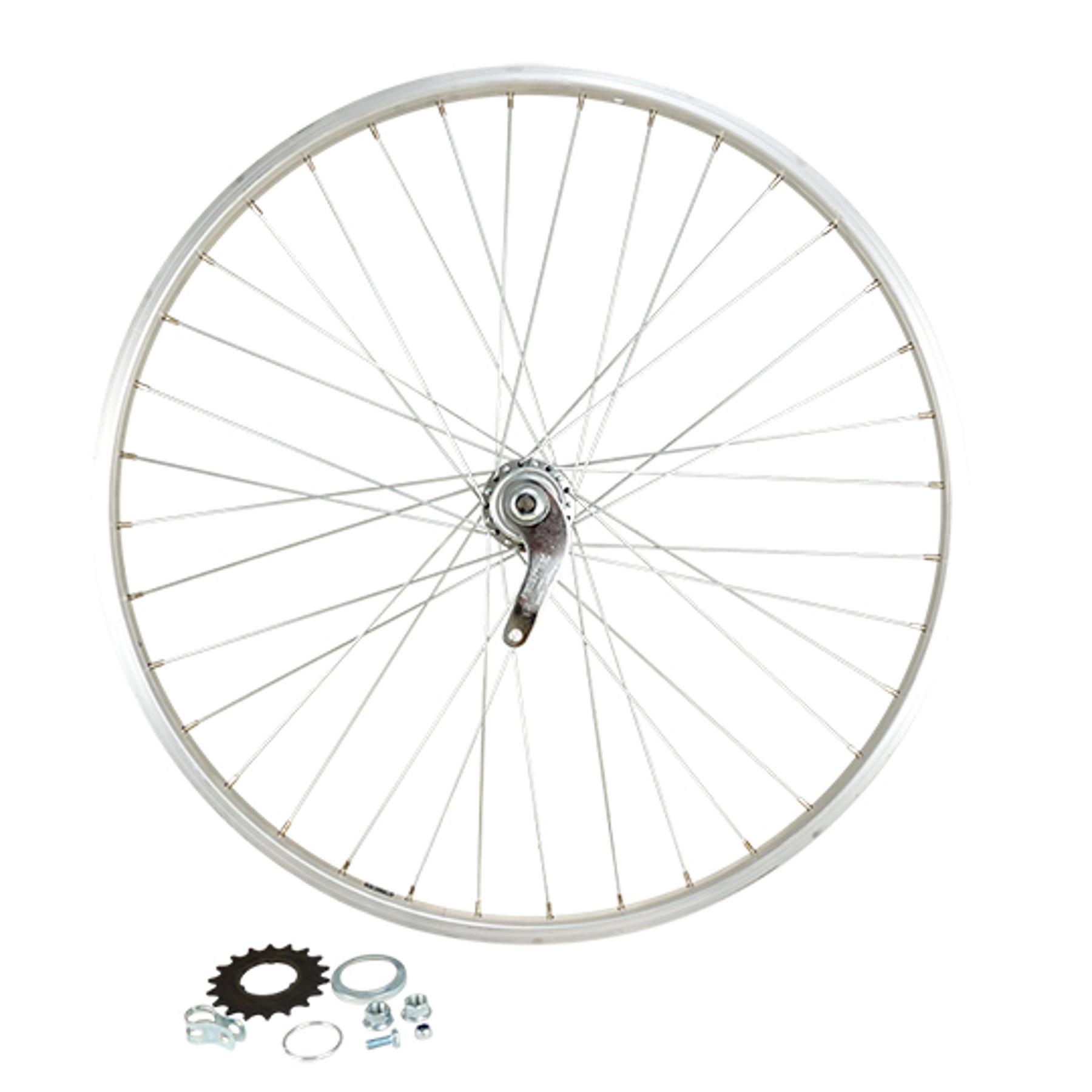 Velo Store - UK Rear bike wheel nut. Solid axle, aluminium rim. Velox Moy. Velosteel Coaster | Extra 10% off with Subscription, Postage £16.79 to UK Fedex.