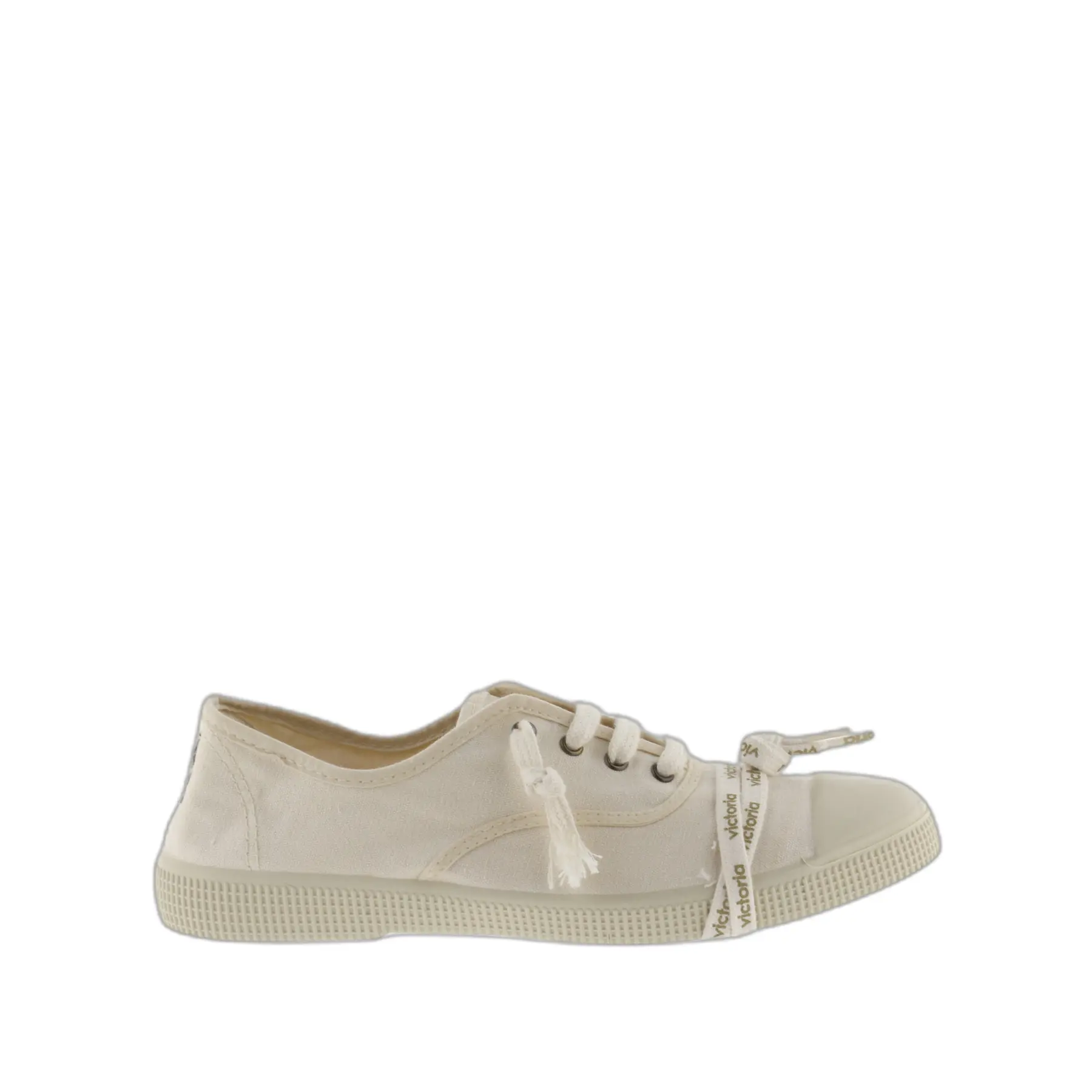 Victoria Women's Beige Dyed Canvas Sneakers For 110 Drec/Logo