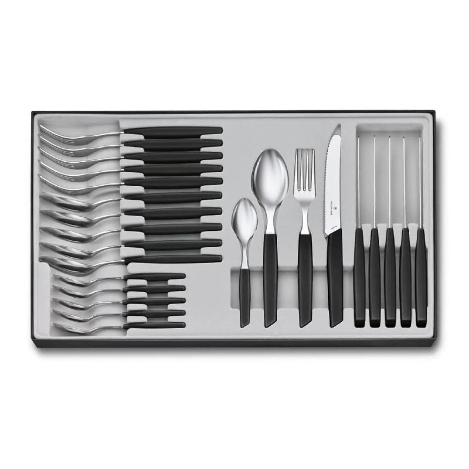 7613329116067 - Besteck Swiss Modern Besteck-Set 24 tlg Schwarz 690 9311W24