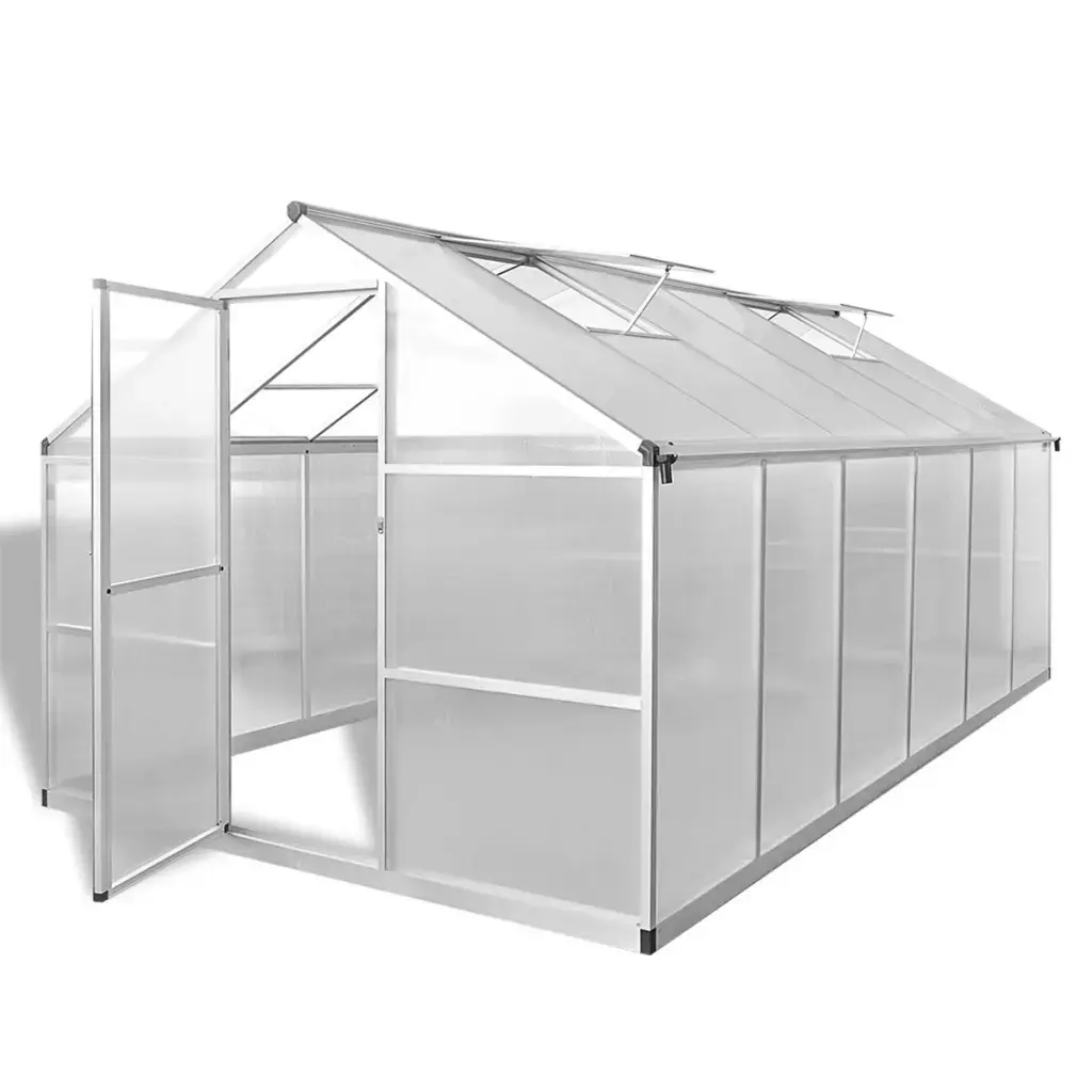 Comparer les prix de Serre de jardin renforcée en aluminium avec cadre de base vidaXL