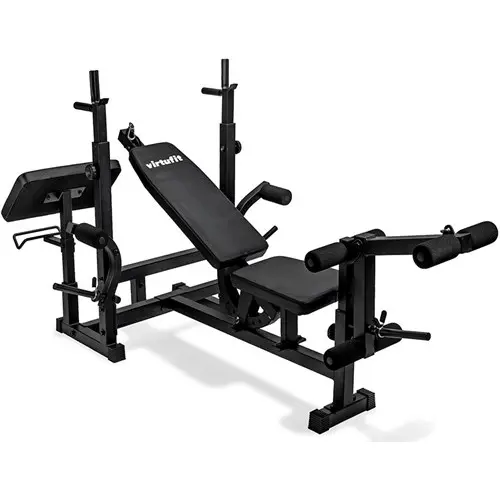 VirtuFit Banc de musculation Deluxe, Noir, Taille 188x120x200 cm