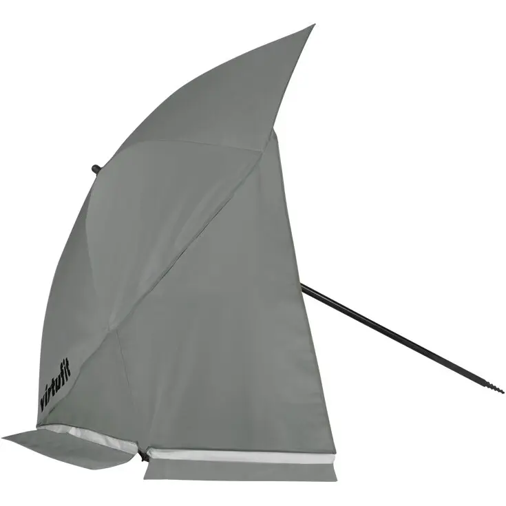 Virtufit Unisex Gris Beach Parasol With Windbreak