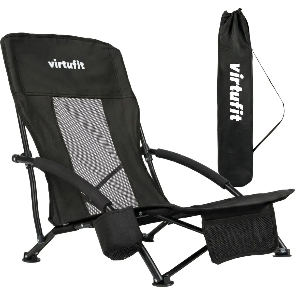Virtufit Unisex Noir Beach Folding Chair