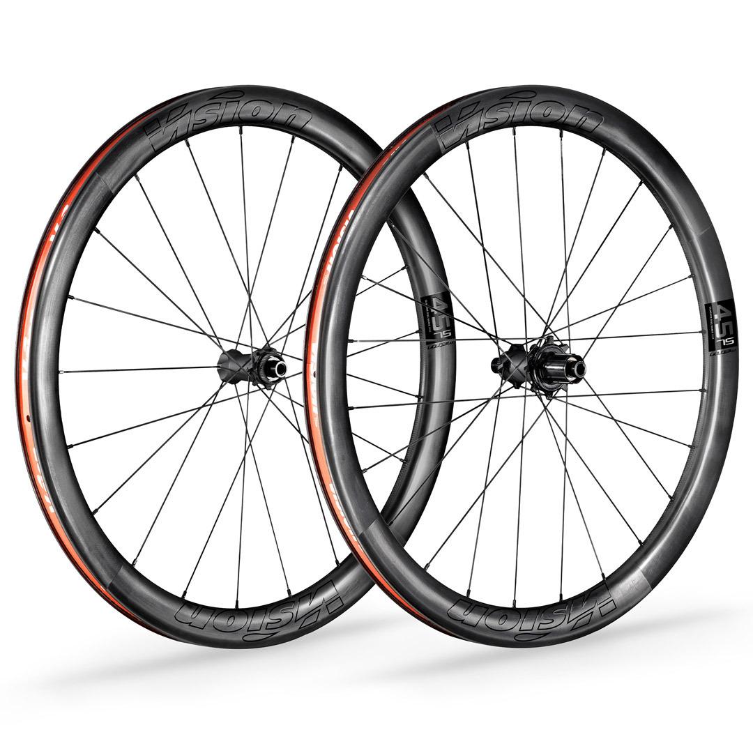 Velo Store - UK Pair of center lock disc wheels with tires Vision Metron 45 SL TL SH11 | Extra 10% off with Subscription, Postage £16.79 to UK Fedex.