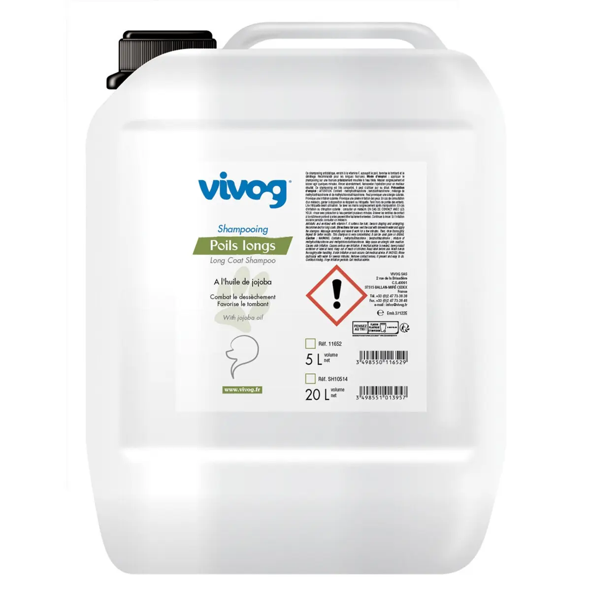 Shampoing pour chien poils long Vivog
