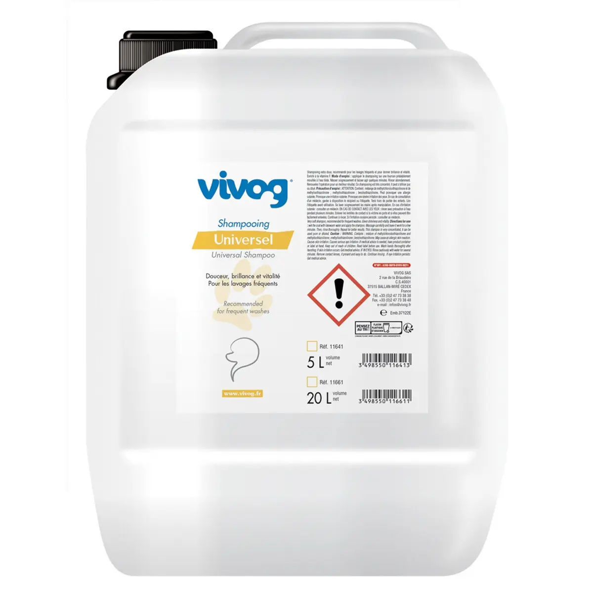Shampoing pour chien Vivog Universel