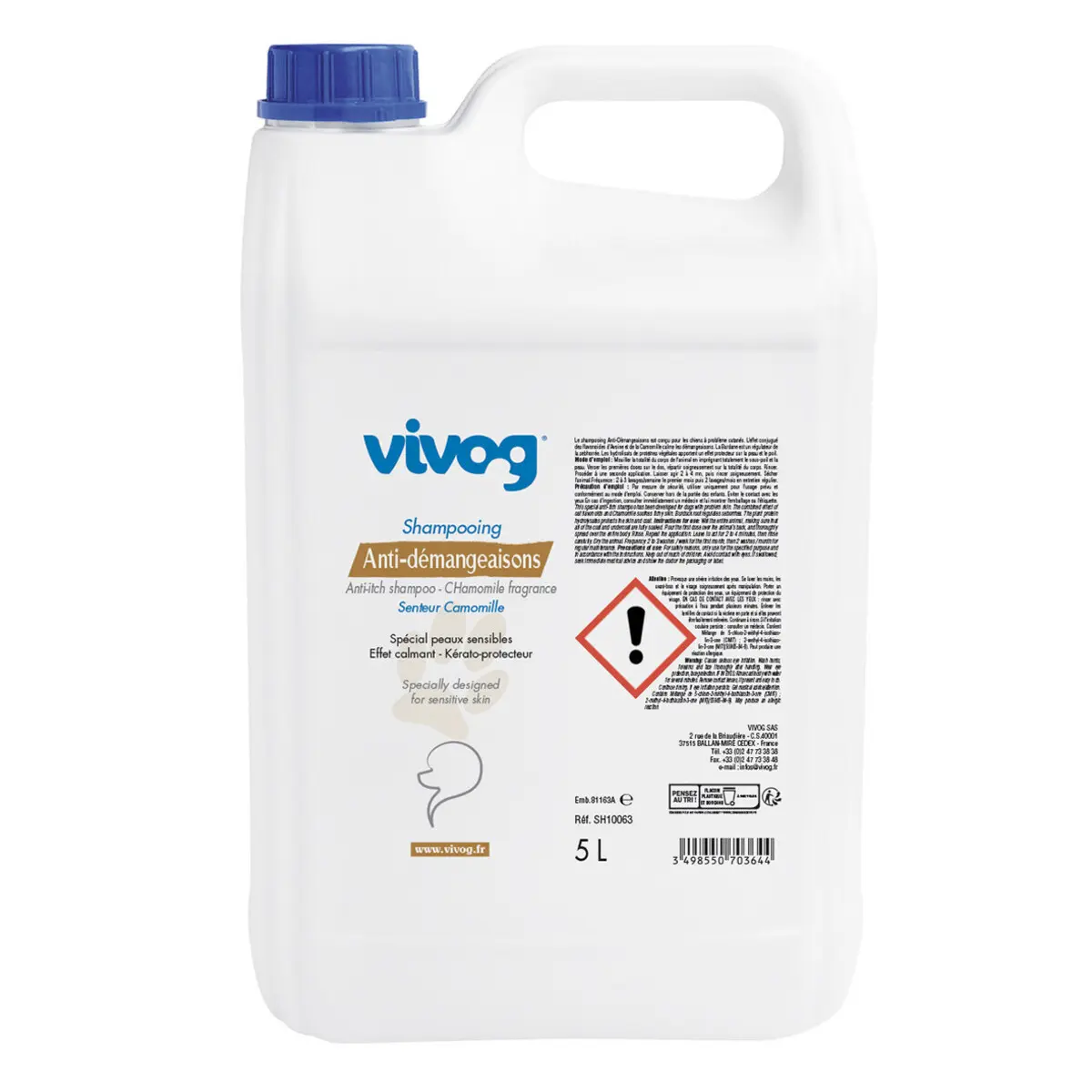 Shampoing pour chien anti-demangeaison Vivog