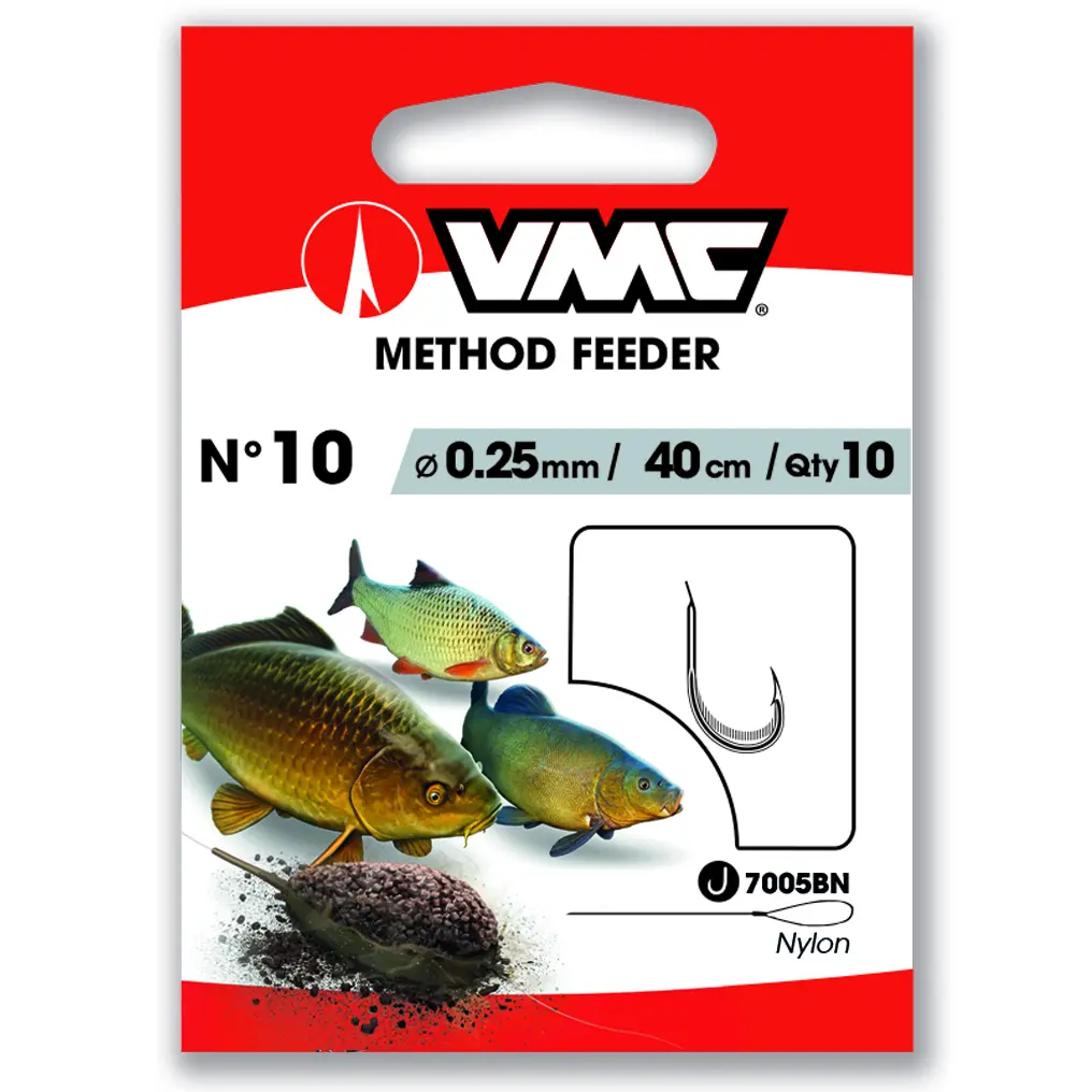 Gancho carnívoro VMC Method Feeder Extra Short (x10)