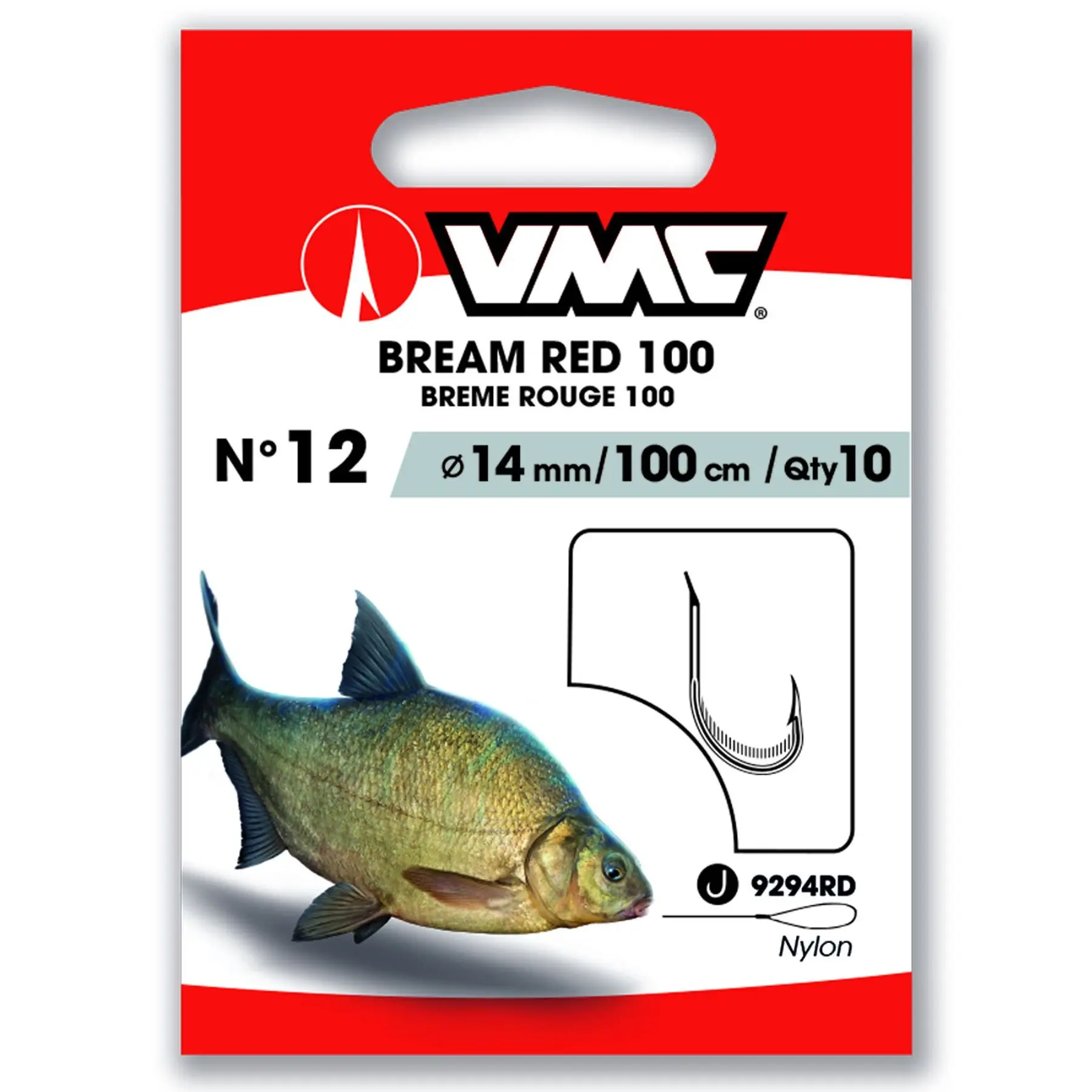 Gancho VMC Bream Red 100 (x10)