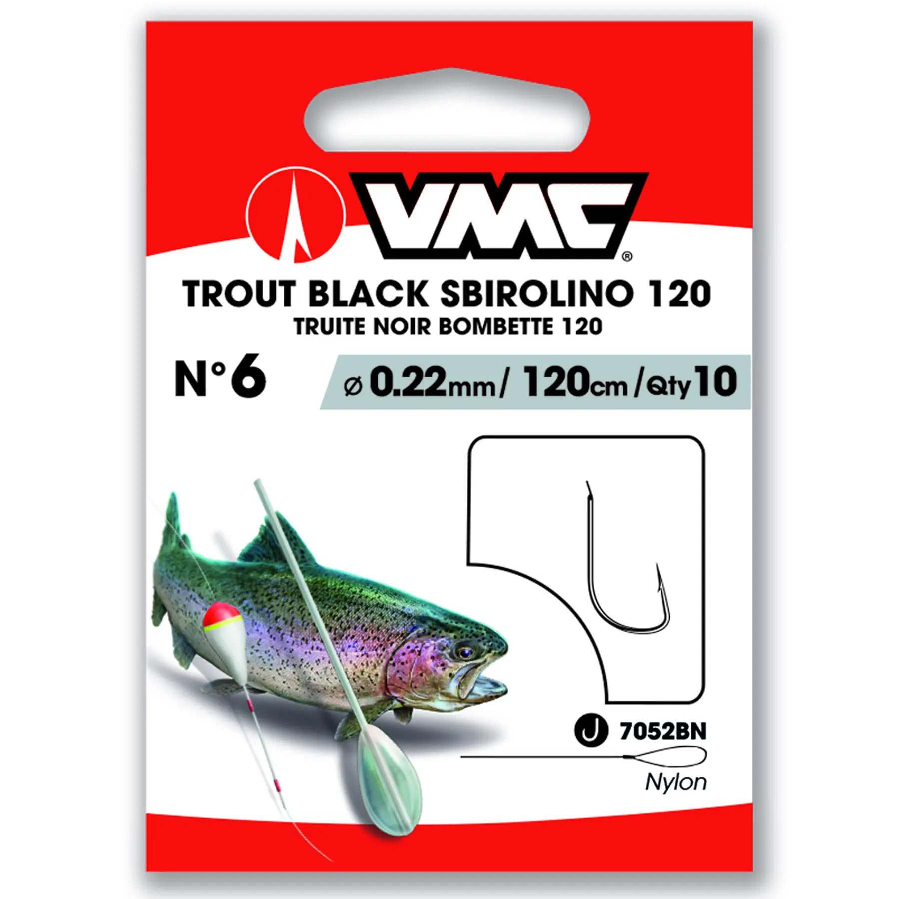 Gancho VMC Trout Black 60 (x10)