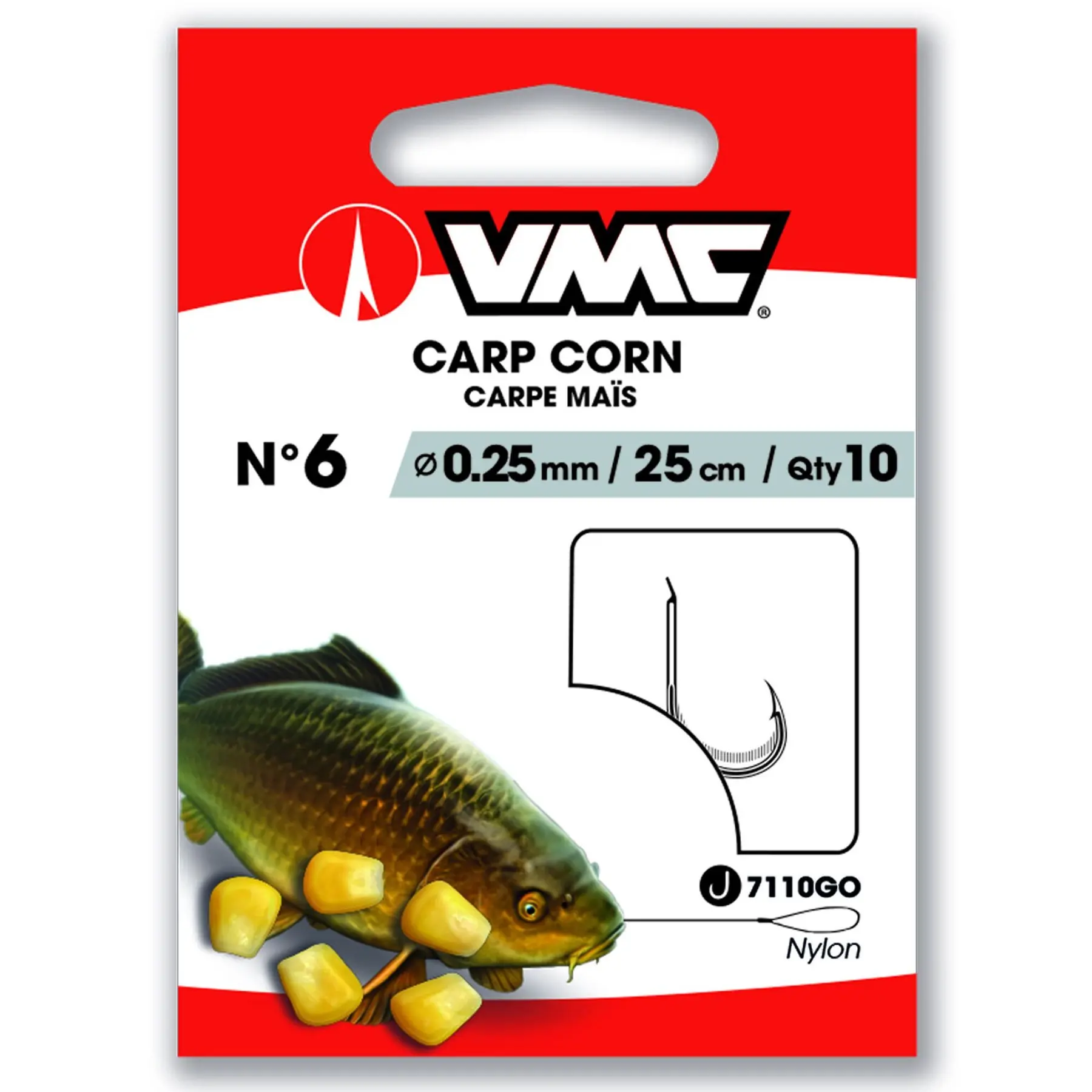 Anzuelo para carpa VMC Carp Corn (x10)