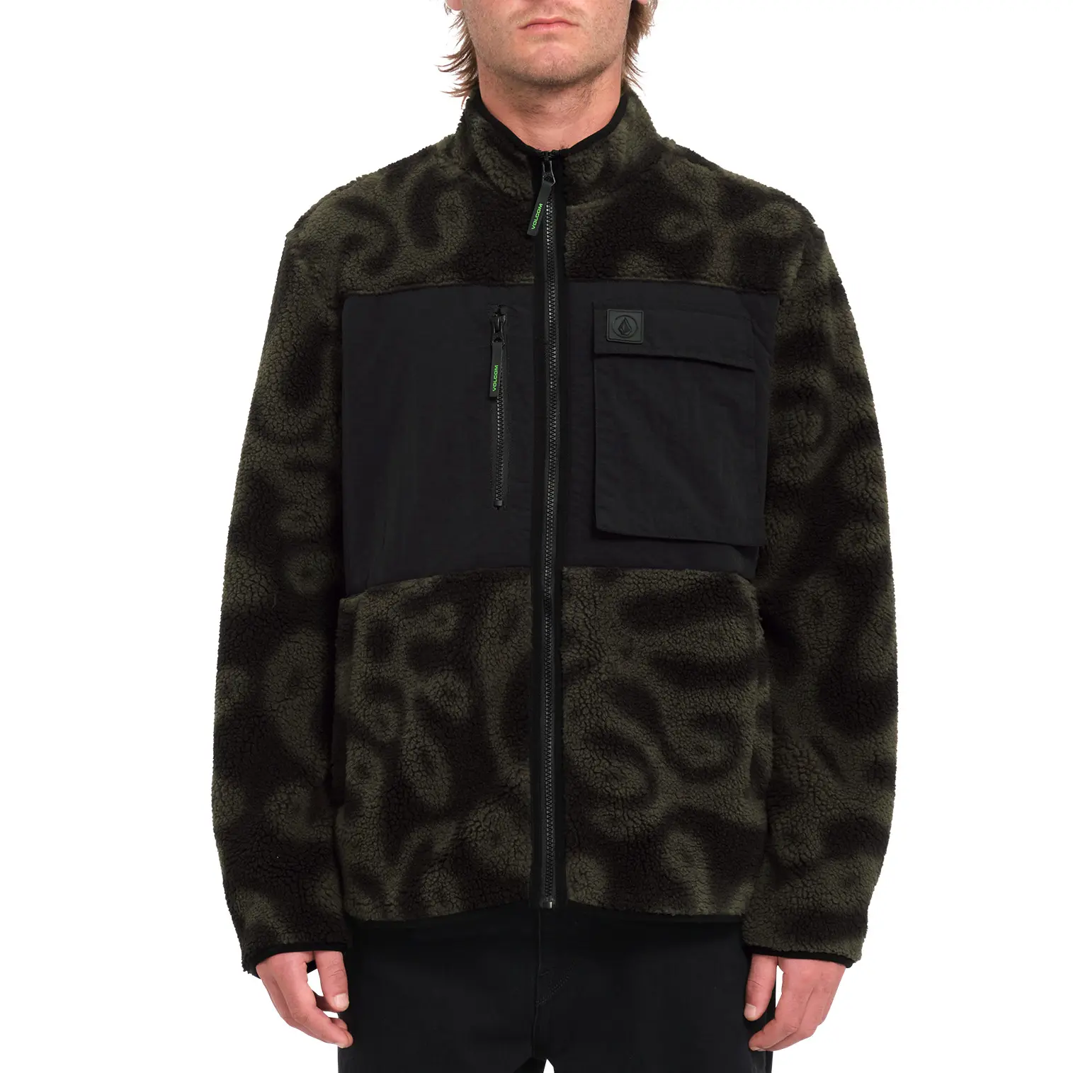 Fleece Mit Reißverschluss Volcom Fa Zephyr Storm Stone