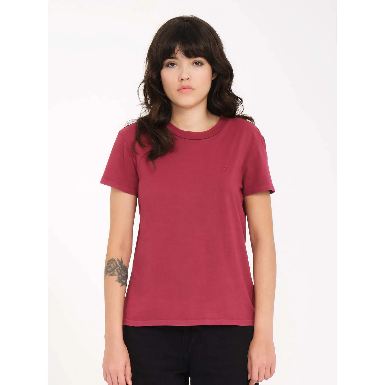 0196134548867 - T-Shirt Frau Solid Stone Emb