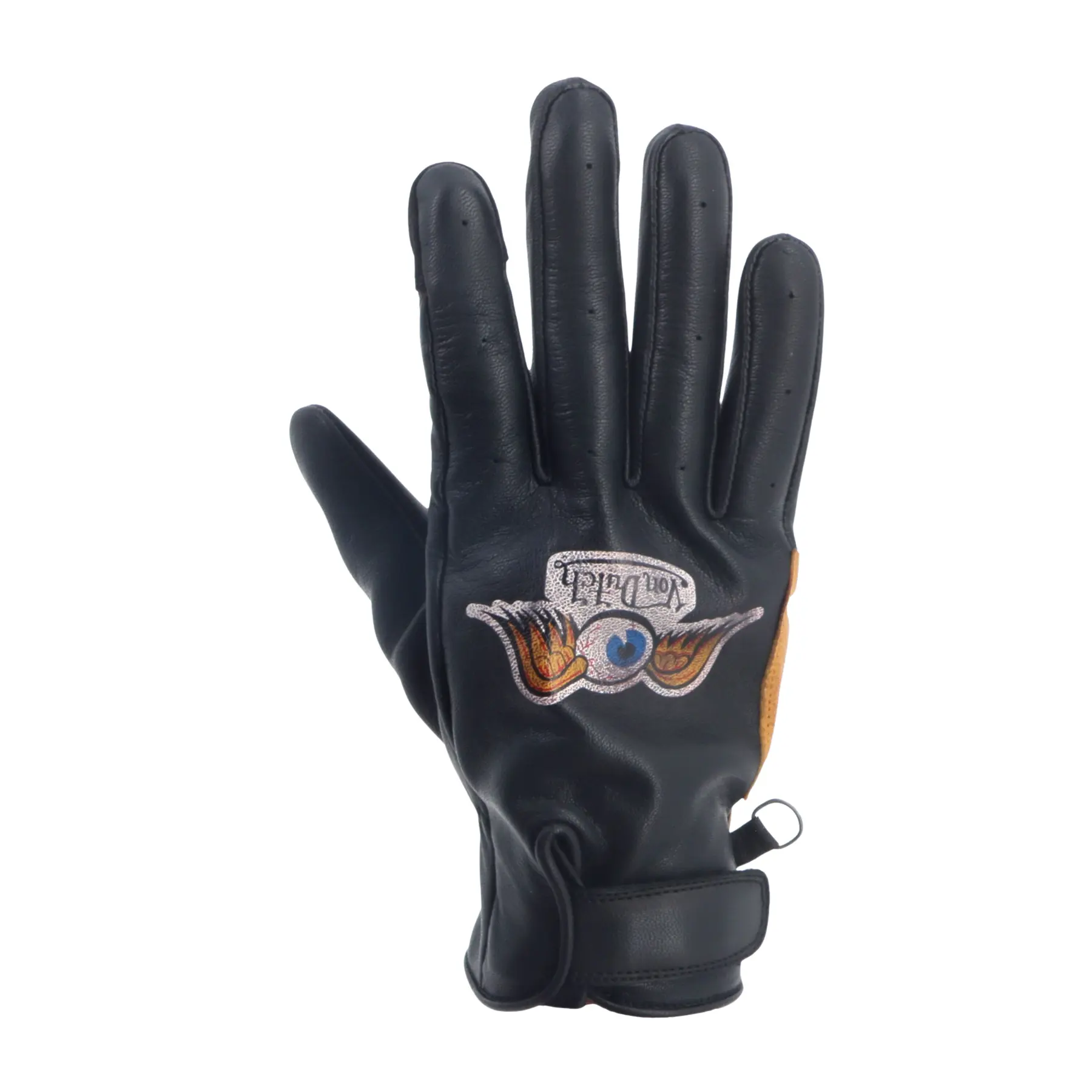 Gants cuir Von Dutch x Helstons Vision noir/gold- T11