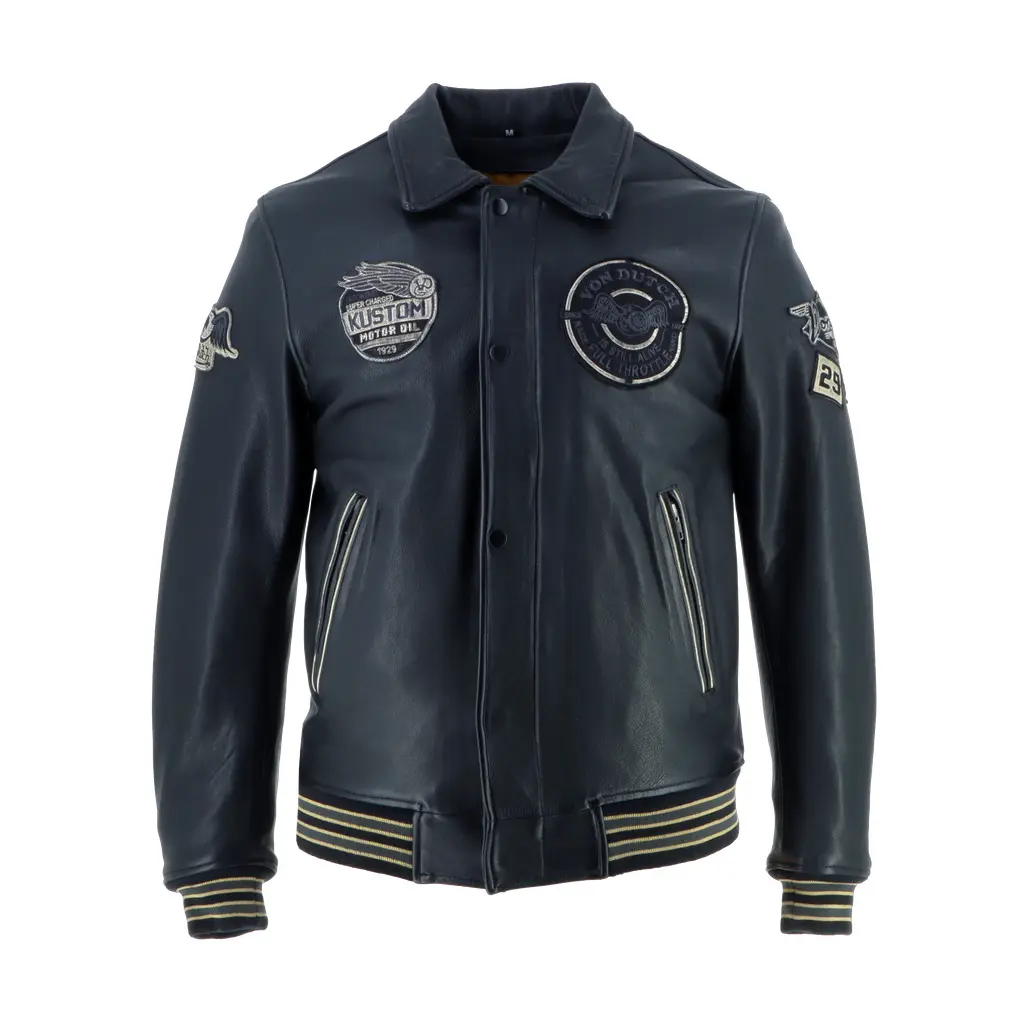 Motorrad-Lederjacke Von Dutch Vd - Brooklyn