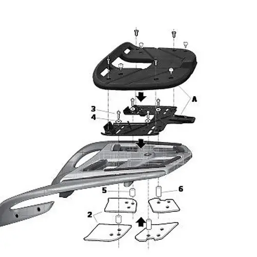 Halter Top Case Motorrad Shad Bmw K 1600 Gt (12 Bis 17)
