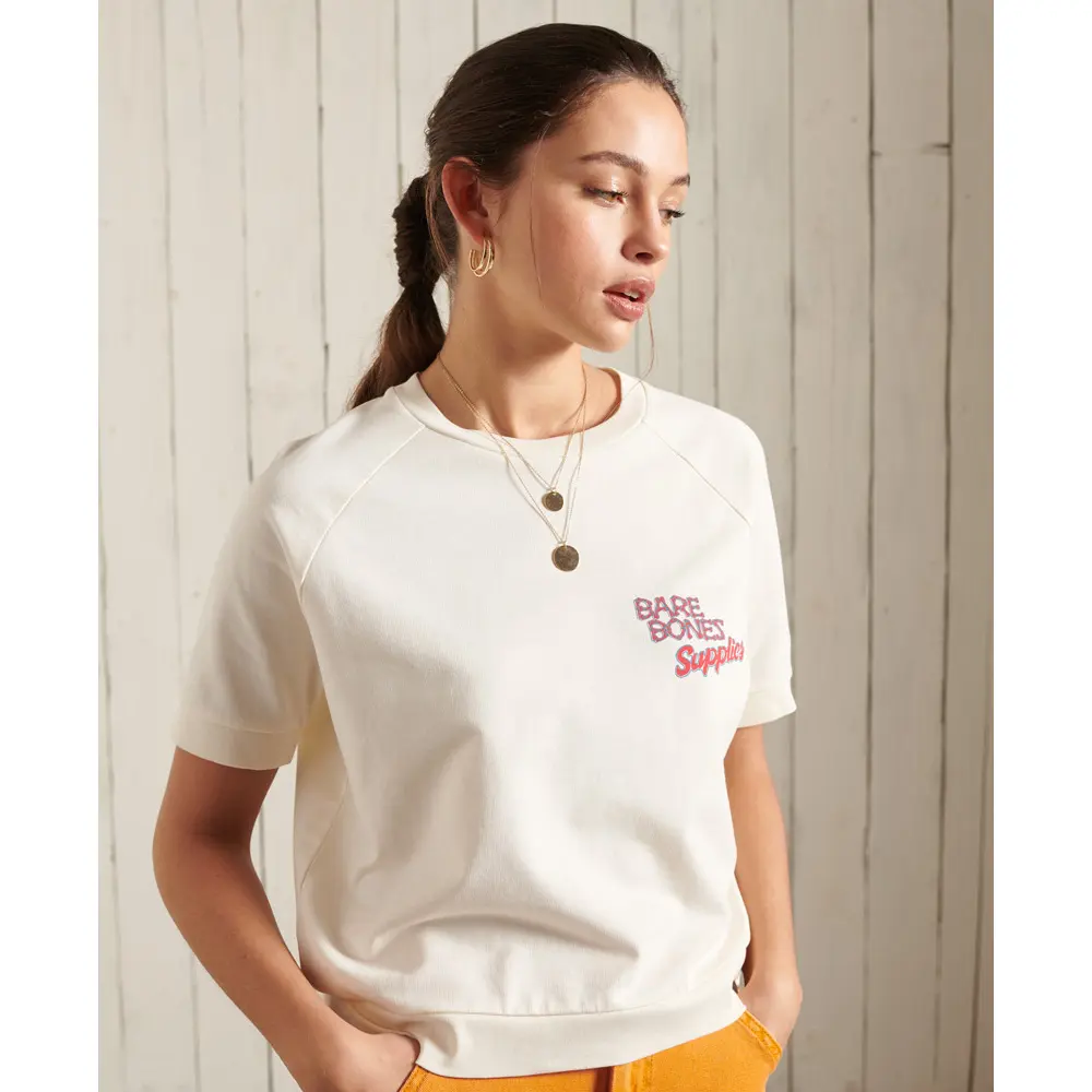 5059046772780 - Womens Workwear Kurzpulli mit Rundhalsausschnitt Creme - Größe 38