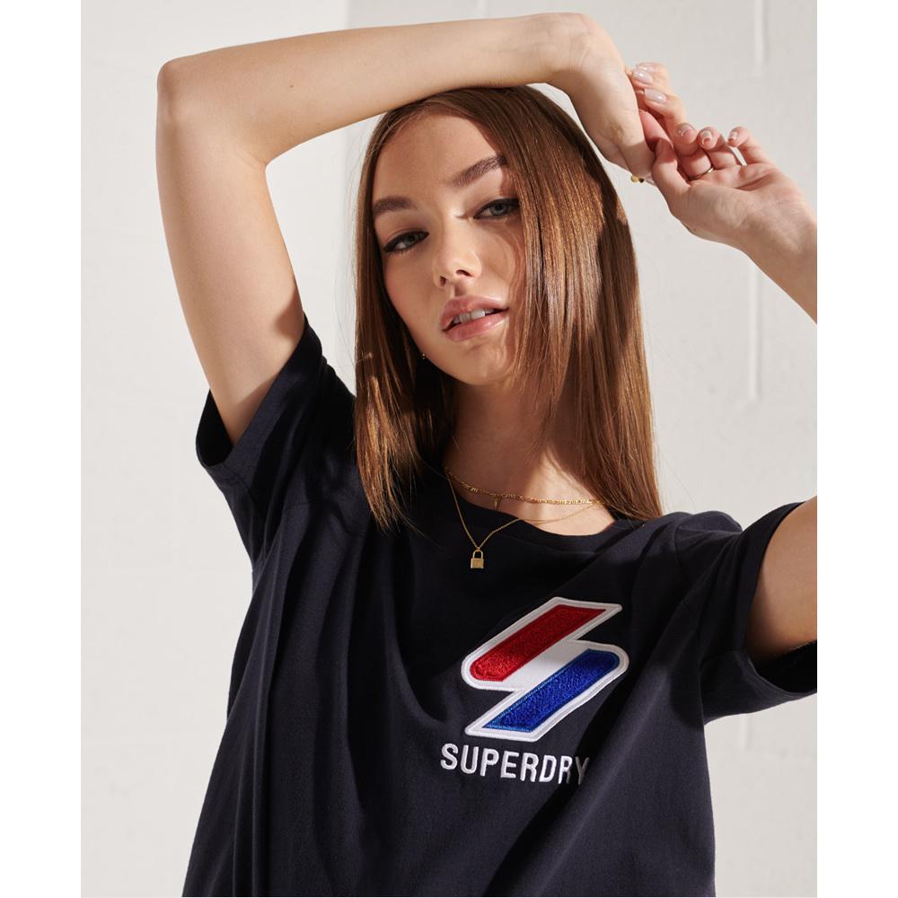 5059046877775 - Damen-T-Shirt aus Chenille-Samt und Bio-Baumwolle Sportstyle