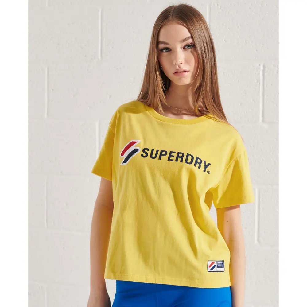 Gerades Damen-T-Shirt Superdry Sportstyle