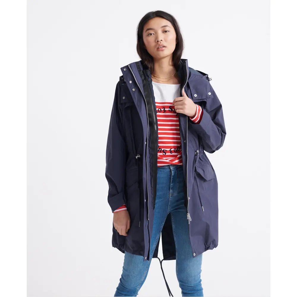 5057842889992 - Damen Langärmeliger Essentials Parka Marineblau - Größe 36 5057842889992 - Damen Langärmeliger Essentials Parka Marineblau - Größe 36