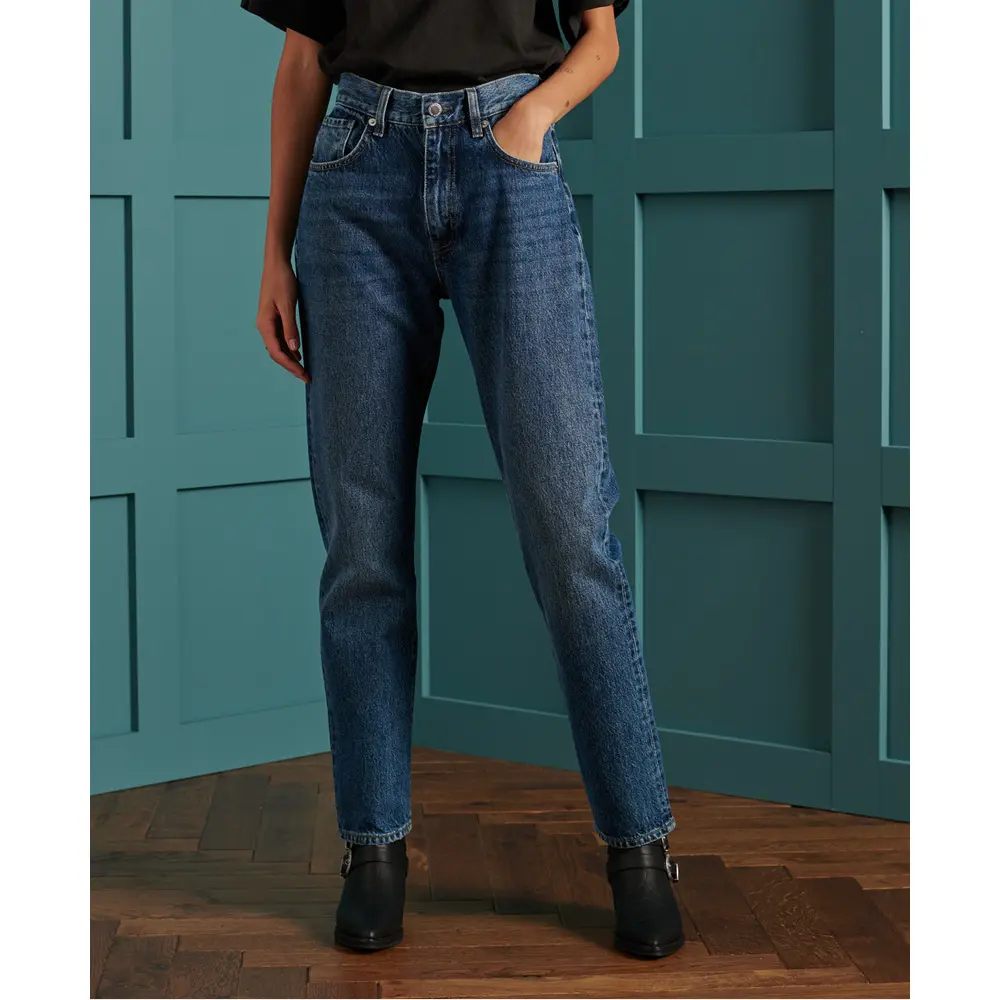 5059046437054 - Gerade Damenjeans mit hoher Taille Superdry