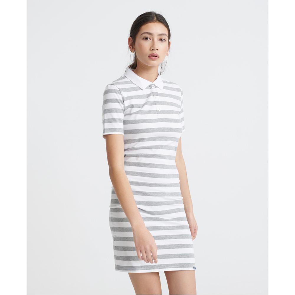 5057842871805 - Kleid Damen TILLY BODYCON RUGBY DRESS Grey Stripe