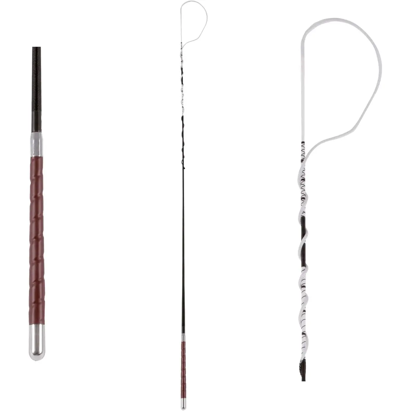 Waldhausen Noir Horsewhip With Leather Handle