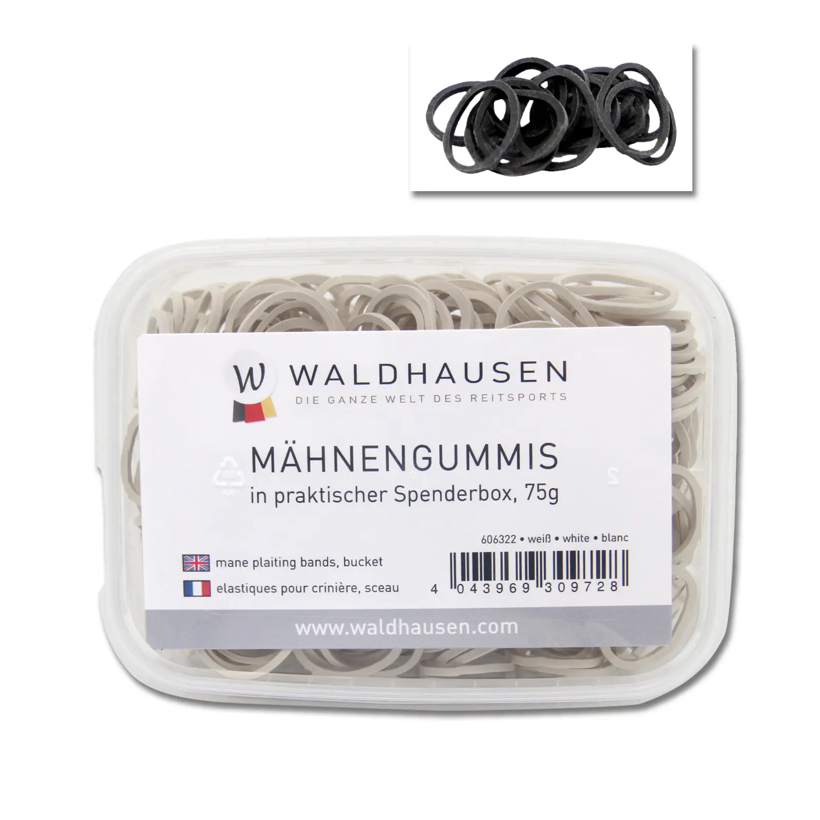 Meilleurs prix pour Élastique à crinière avec boîte distributrice Waldhausen