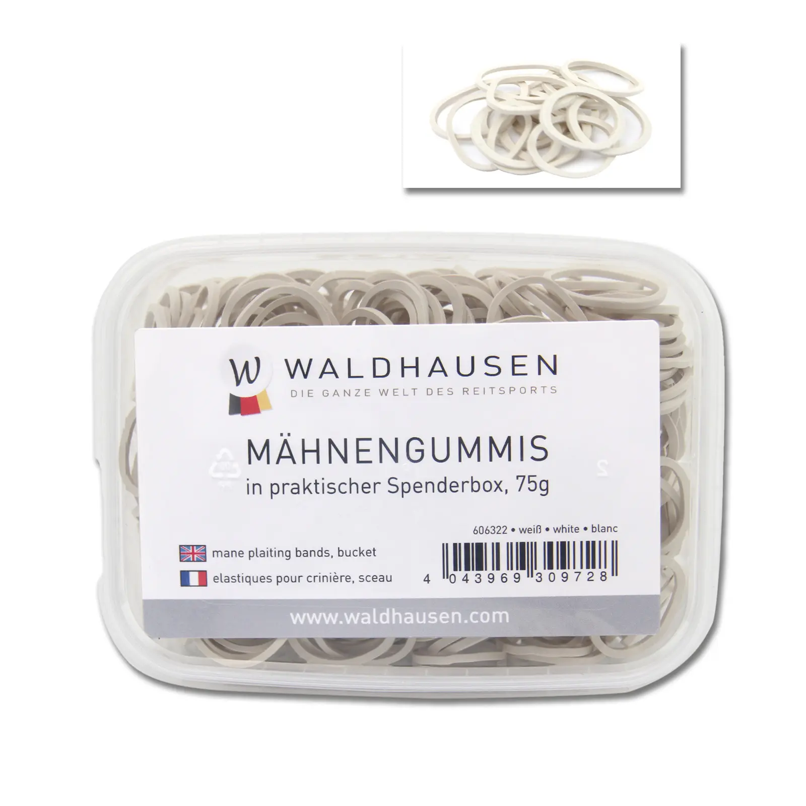Waldhausen Blanc Mane Elastic With Dispenser Box
