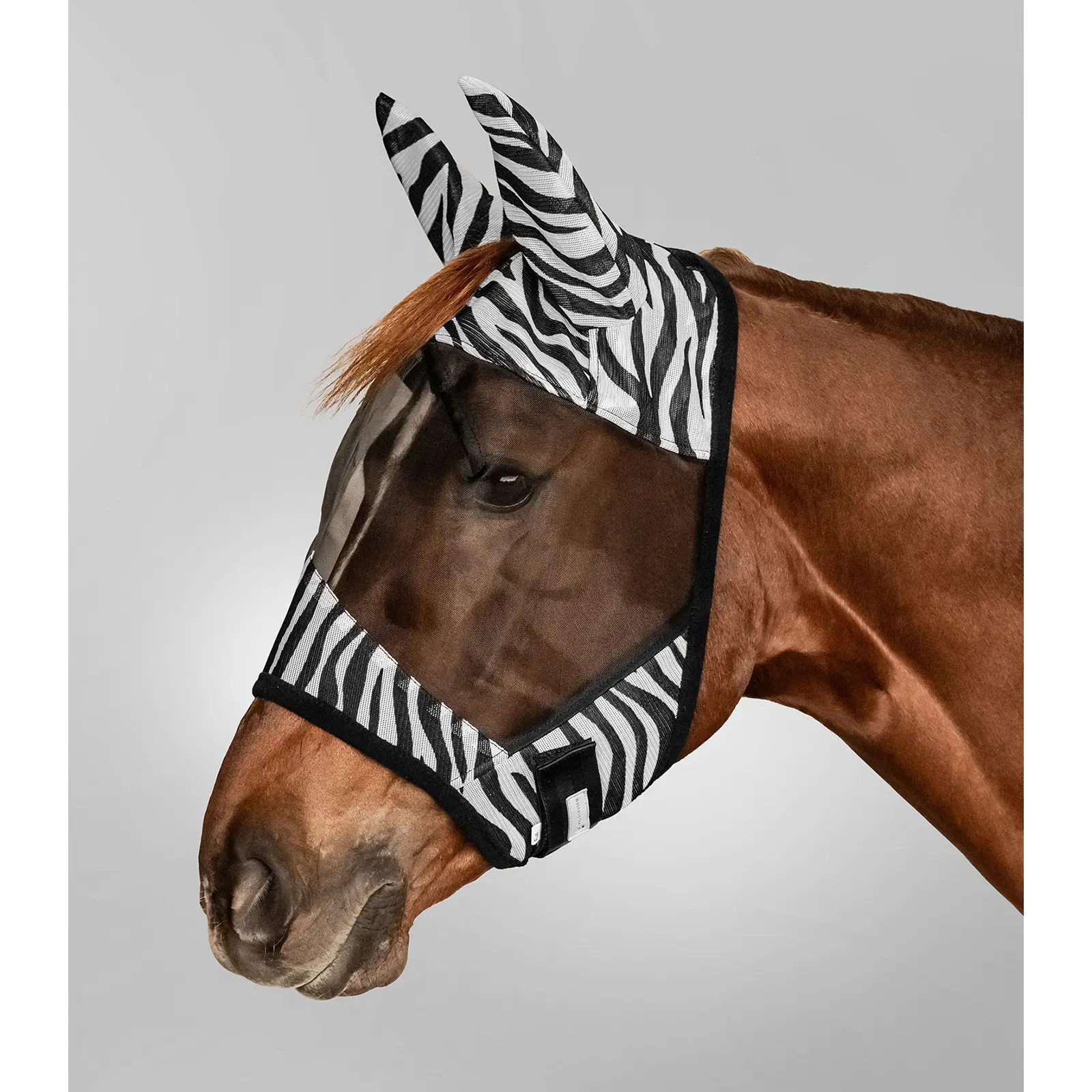 Waldhausen Noir Fly Mask For Pony Zebra