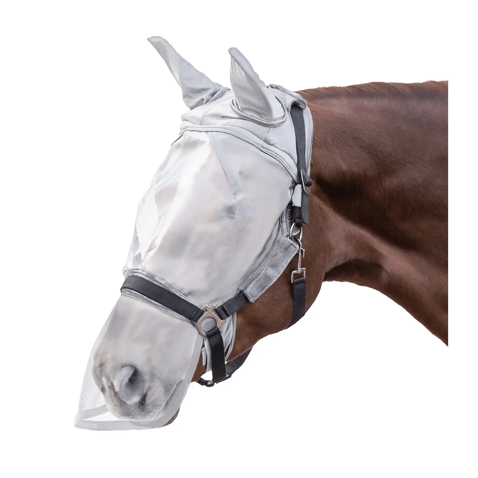Waldhausen Gris Fly Mask For Horses With Ear And Muzzle Protection Premium