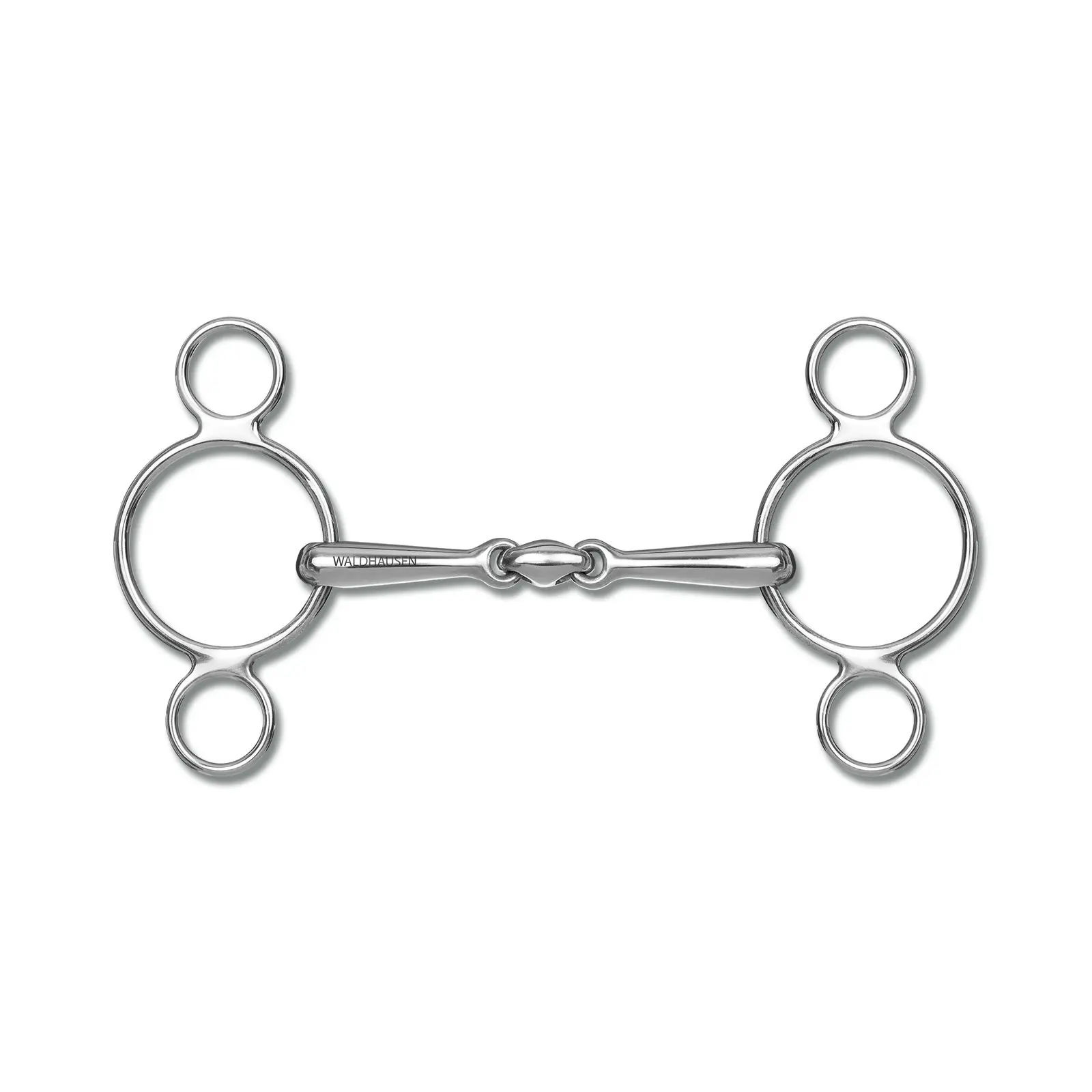 Comparer les prix de Mors 3 ou 4 anneaux pour cheval brisure double Waldhausen Massif