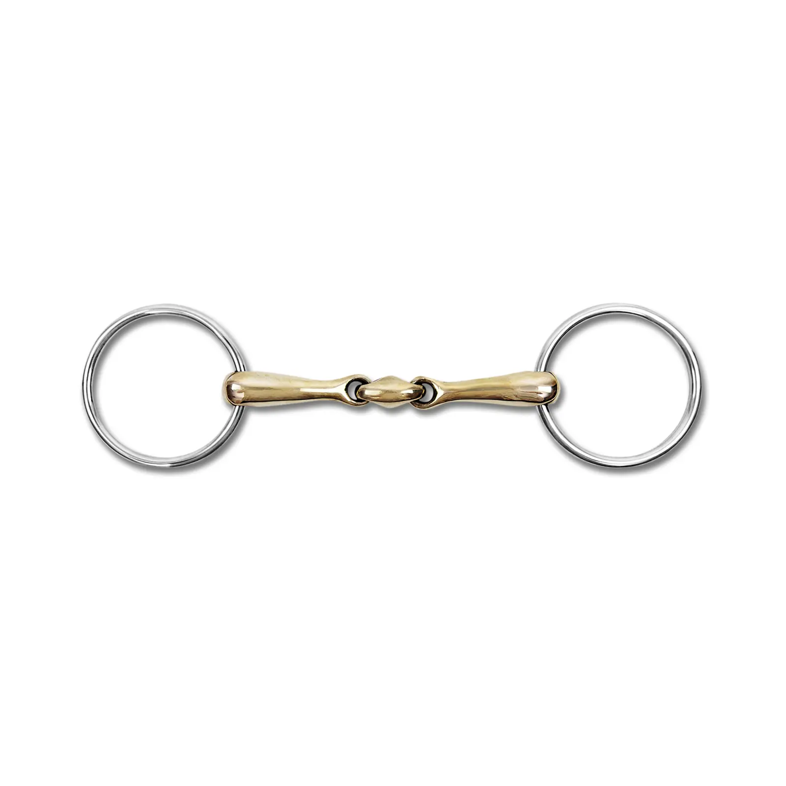 Meilleurs prix pour Mors 2 anneaux pour cheval brisure double massif Waldhausen Cupris