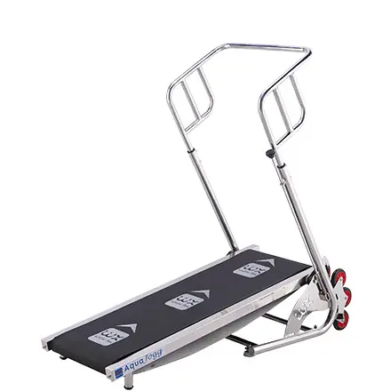 Waterflex Tapis de marche inox pour piscine Aquajogg, Argenté, Taille 62x56x128 cm