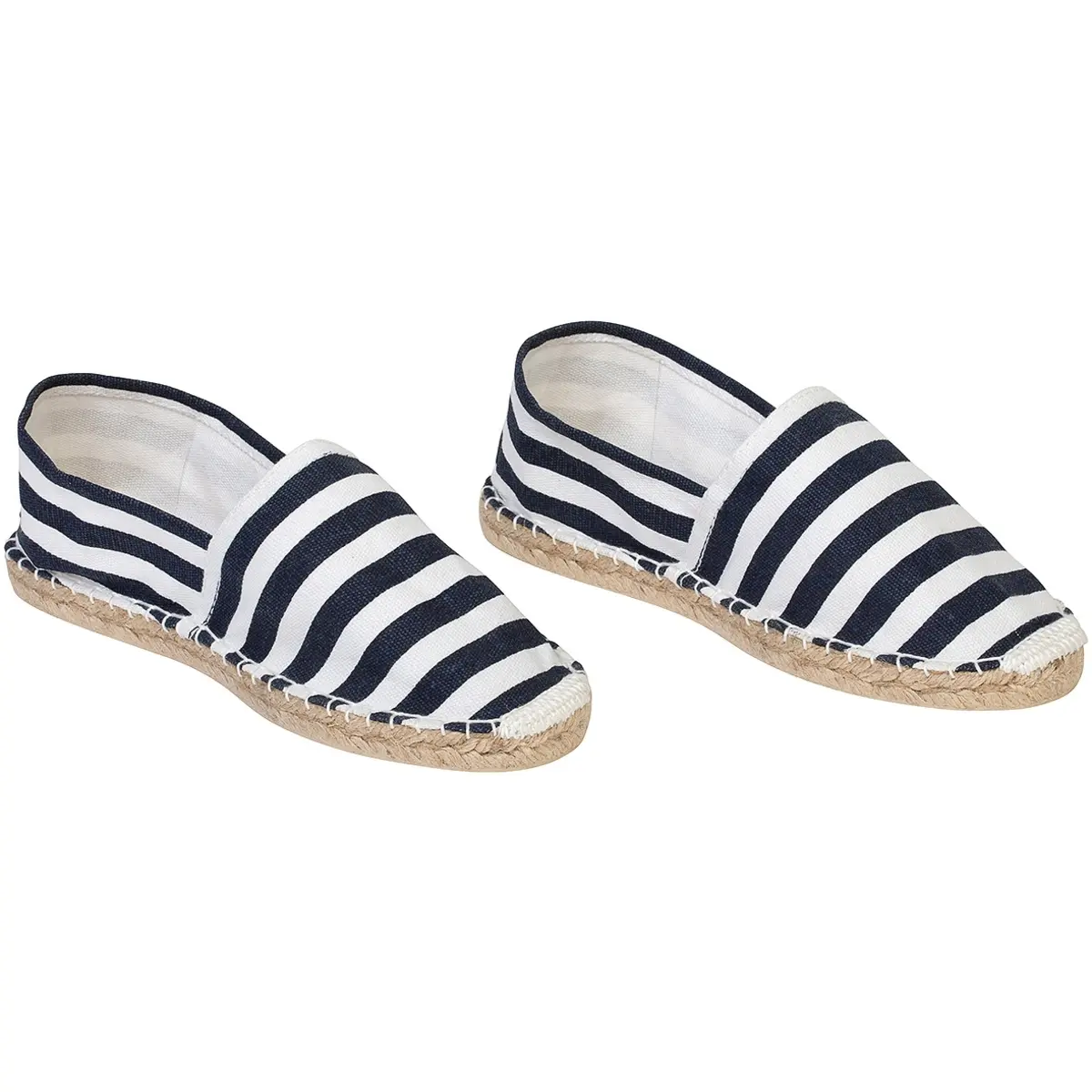 Wdk Partner Unisex Blanc Striped Espadrilles