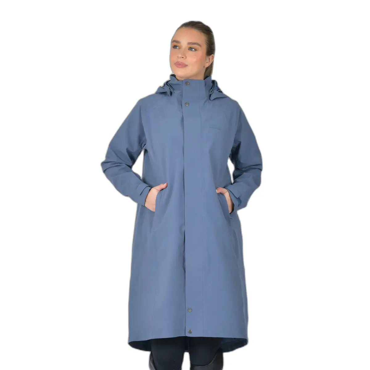 Comparer les prix de Veste imperméable équitation à capuche femme Weatherbeeta longline