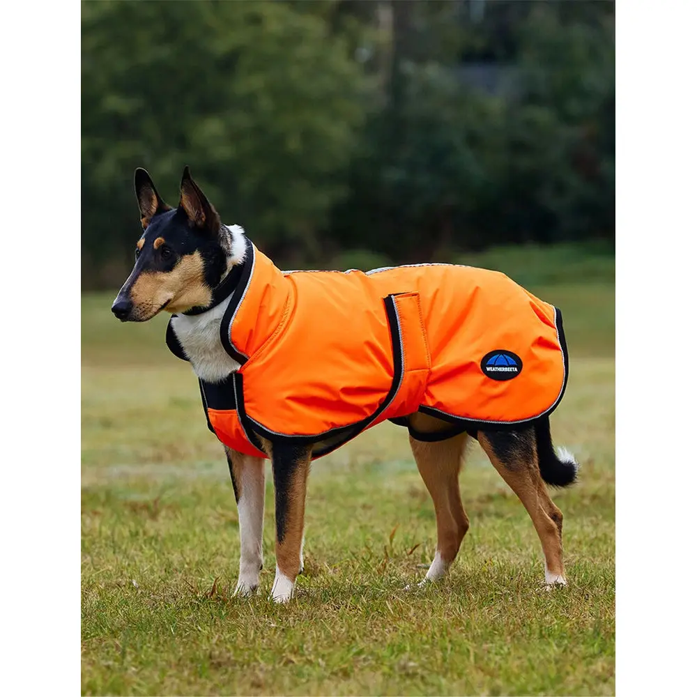Weatherbeeta Orange Dog Coat Comfitec Reflective Deluxe 300D