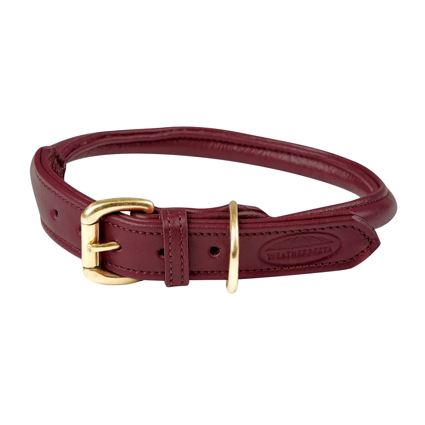 Weatherbeeta Rouge Rolled Leather Dog Collar