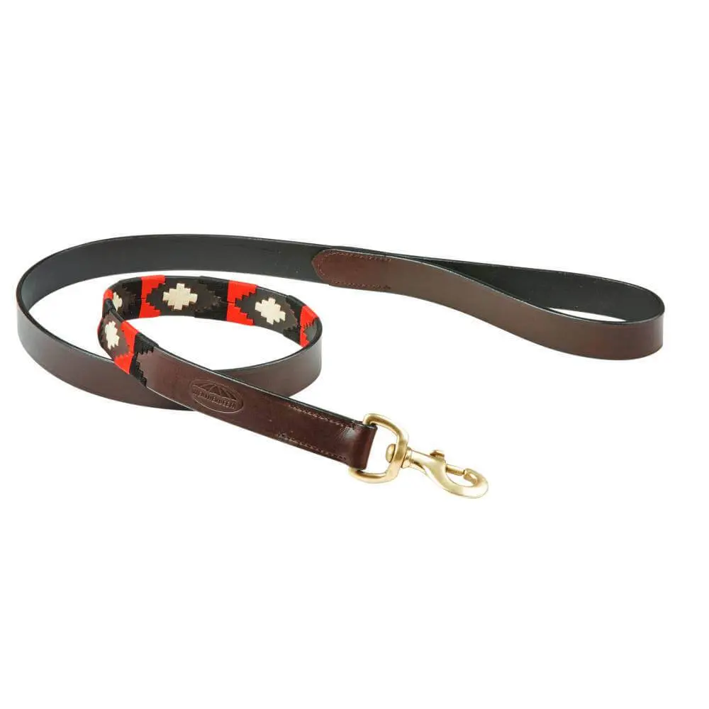 Weatherbeeta Marron Leather Dog Leash Polo Shirt