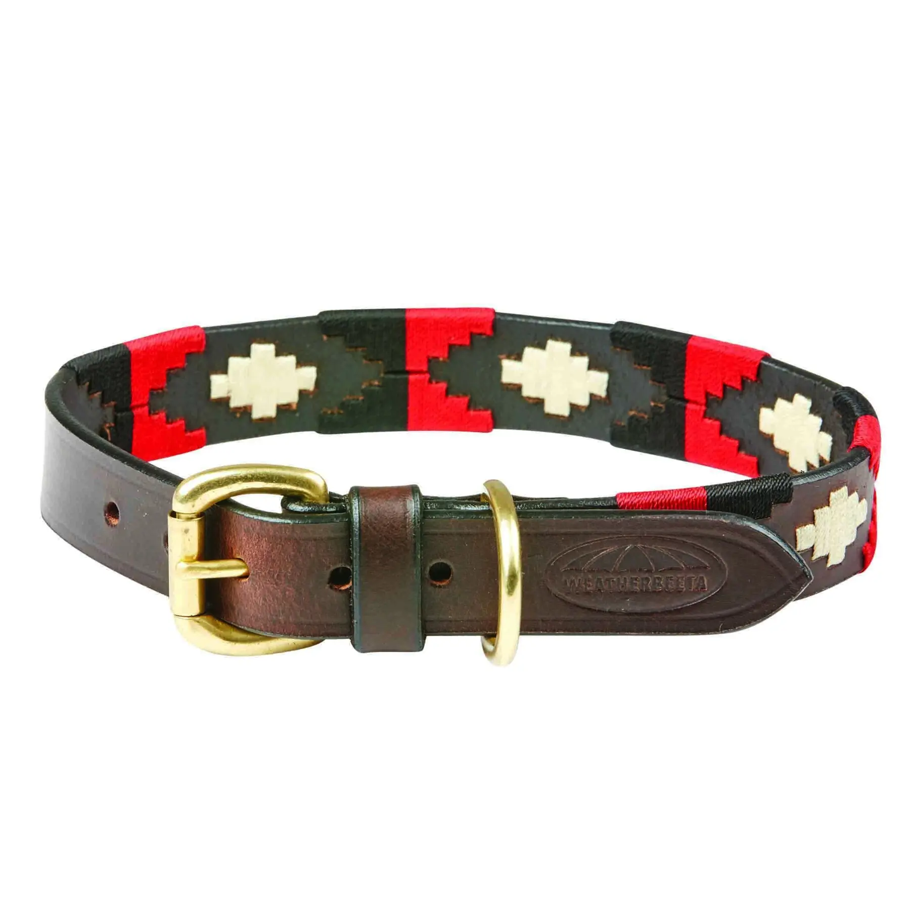 Weatherbeeta Marron Leather Dog Collar Polo Shirt