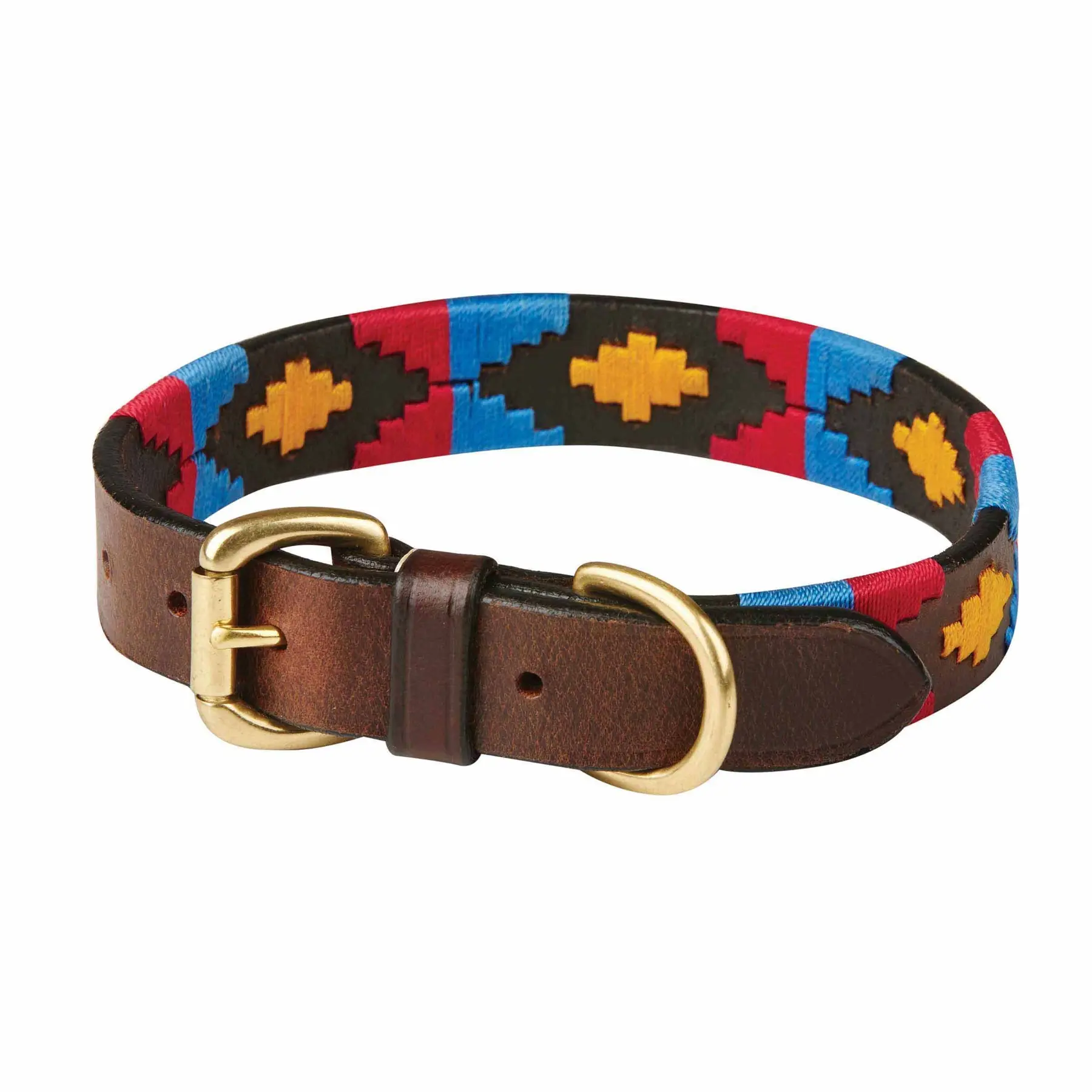 Weatherbeeta Marron Leather Dog Collar Polo Shirt