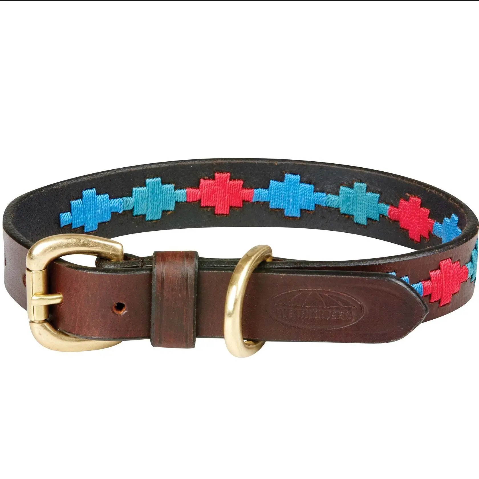 Weatherbeeta Marron Leather Dog Collar Polo Shirt
