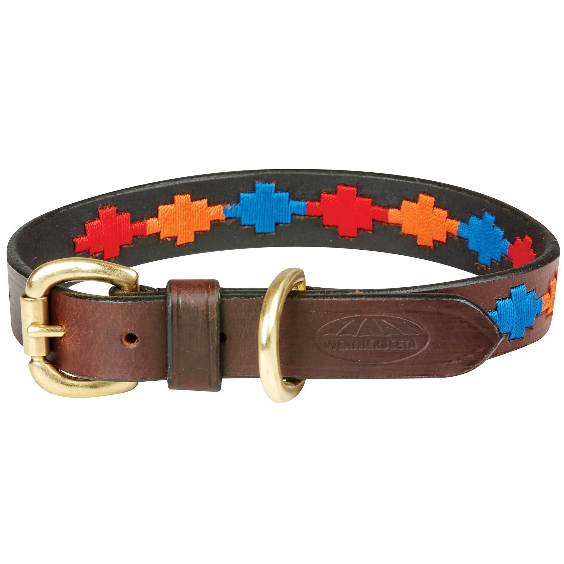 Weatherbeeta Marron Leather Dog Collar Polo Shirt