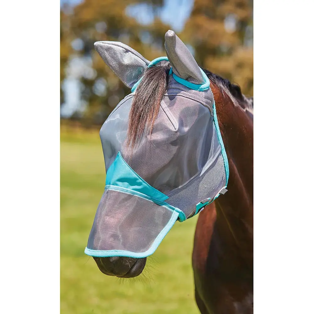 Meilleurs prix pour Masque anti-mouches pour cheval avec protège-oreilles & couvre-nez Weatherbeeta Comfitec Deluxe Fine