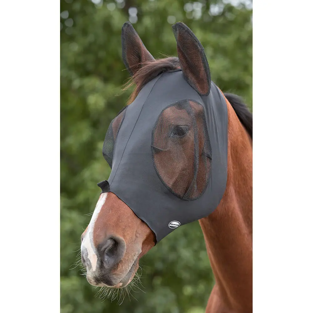 Weatherbeeta Noir Anti-Fly Mask Deluxe Stretch Bug Eye Saver