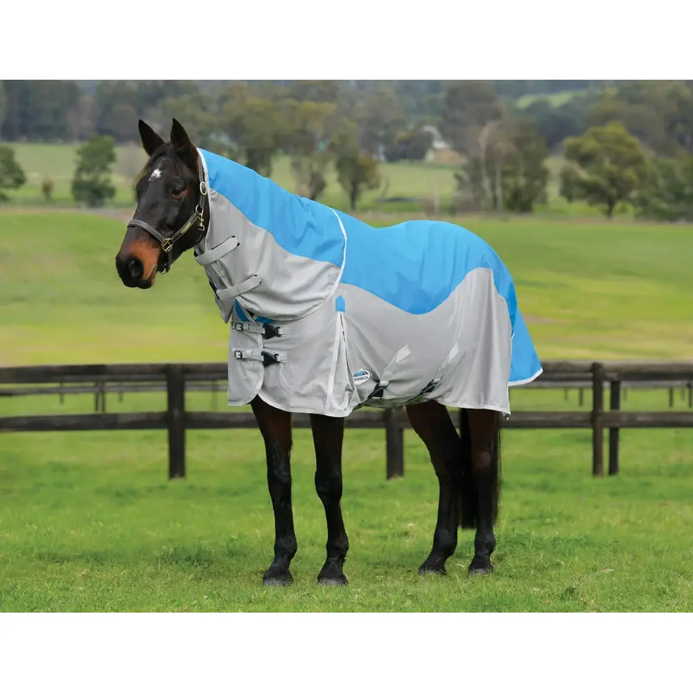 Couverture anti-mouches pour cheval avec couvre-cou détachable Weatherbeeta Comfitec Dual Shield Detach-A-Neck