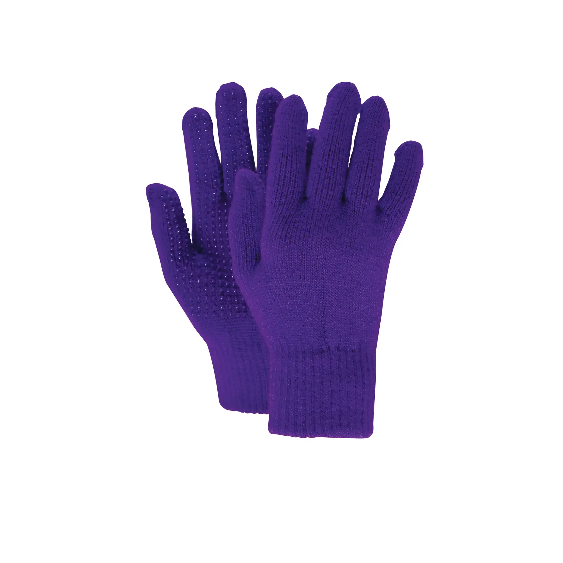 Dublin Violet Children's Riding Gloves With Button Handle Magic