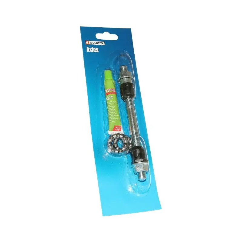 Velo Store - UK Solid front wheel axle with grease and ball cage Weldtite | Extra 10% off with Subscription, Postage £16.79 to UK Fedex.