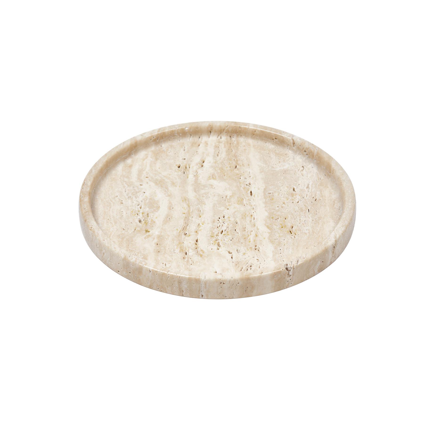 8720618459398 - Rundes Tablett aus Travertin Wellmark