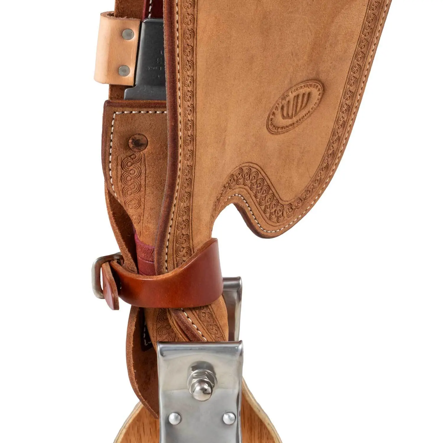 Selle Western Wade Tree - Cuir Naturel - 16 Pouces - Barrel Racing - Fabriquée En Inde